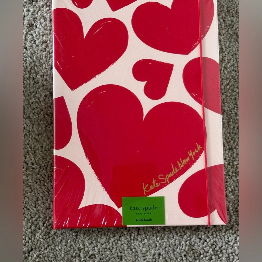Kate Spade Sweet Hearts Take Note Notebook w Pencil Holder and Office Supplies